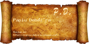 Papiu Debóra névjegykártya